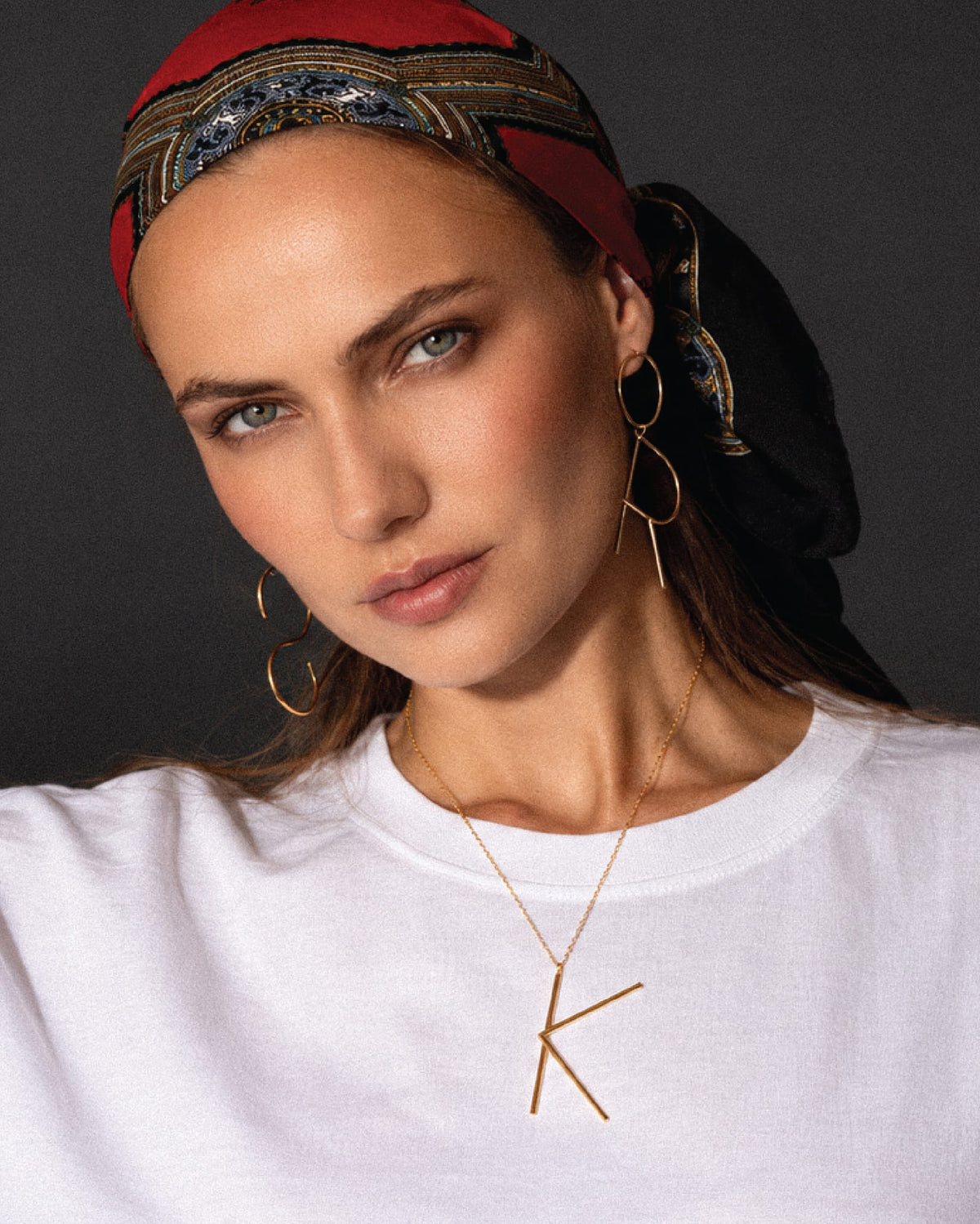 Large Initial Necklace
