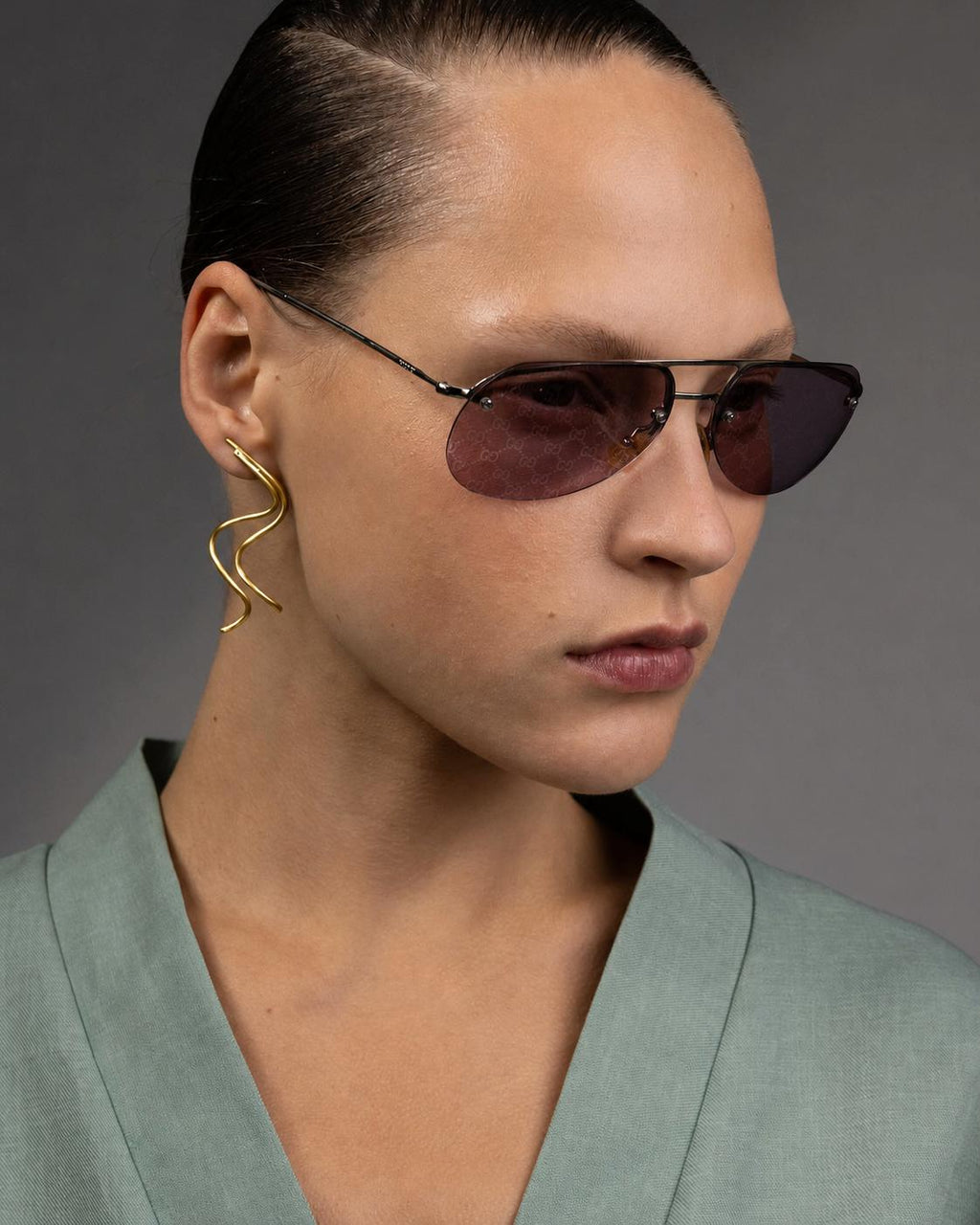 Short Snake Earrings - 14K Gold